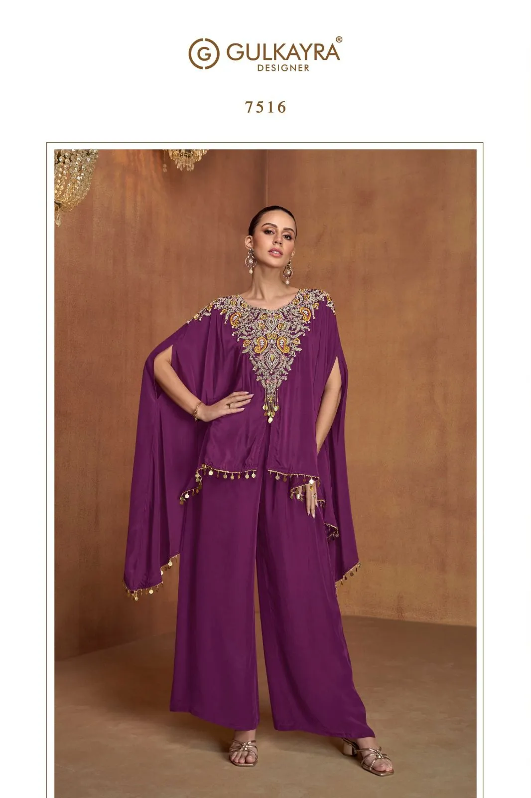 Kaftan Style Plazzo Suit Wedding Wear - Image 3