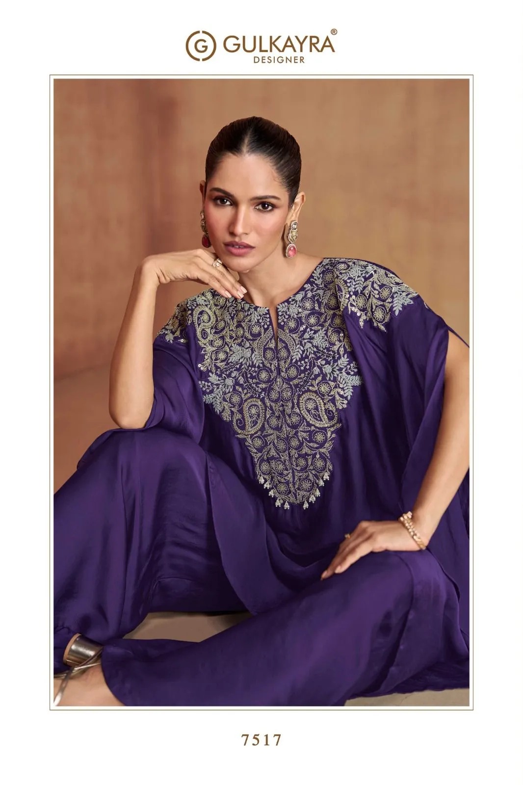 Kaftan Style Plazzo Suit Wedding Wear - Image 4