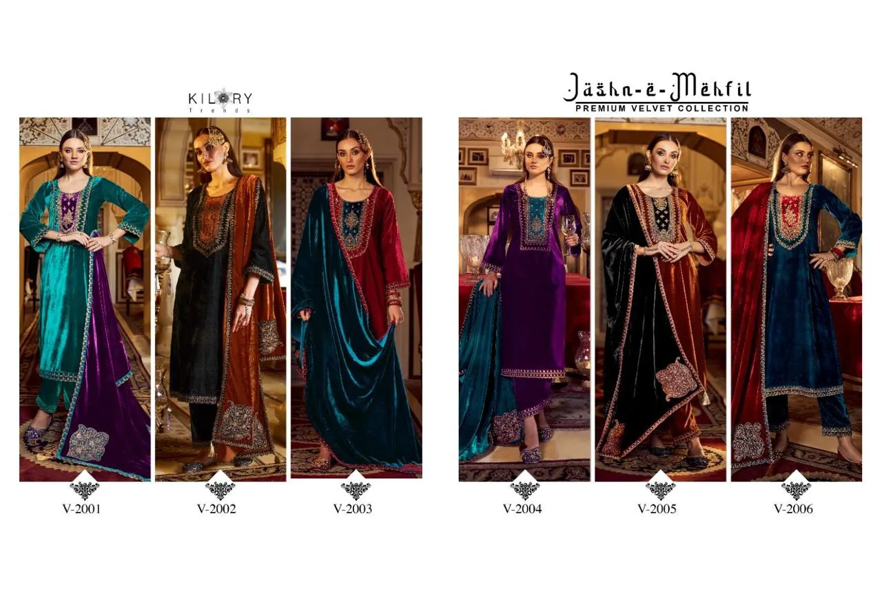 Premium Velvet Salwar Suit Wedding Wear Design - Image 2