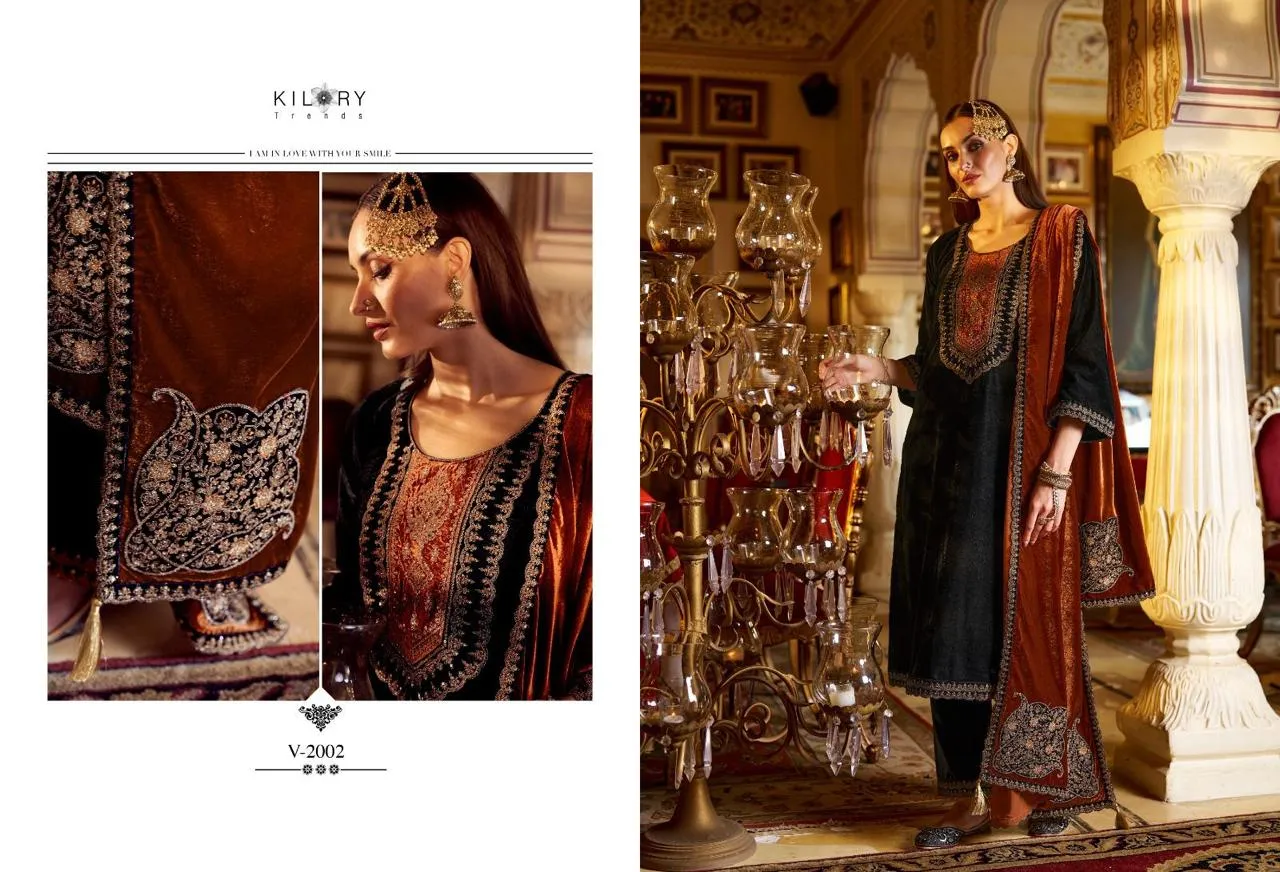 Premium Velvet Salwar Suit Wedding Wear Design - Image 3