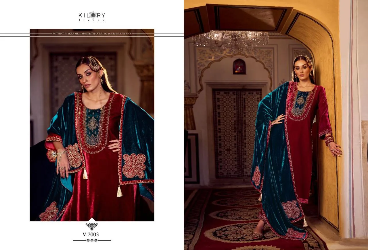 Premium Velvet Salwar Suit Wedding Wear Design - Image 4