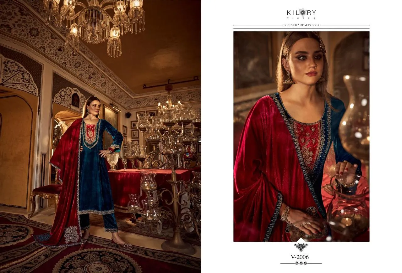 Premium Velvet Salwar Suit Wedding Wear Design - Image 6