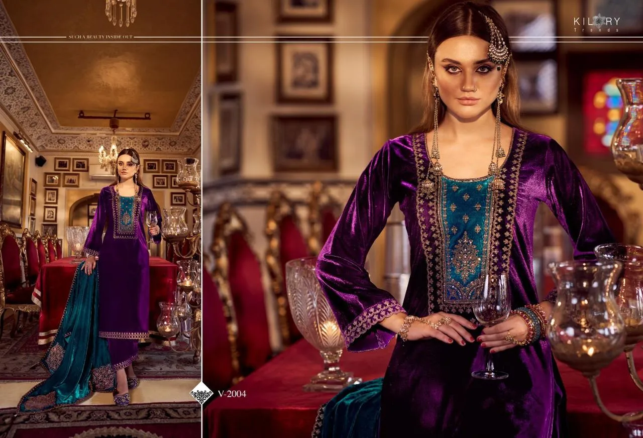 Premium Velvet Salwar Suit Wedding Wear Design - Image 7