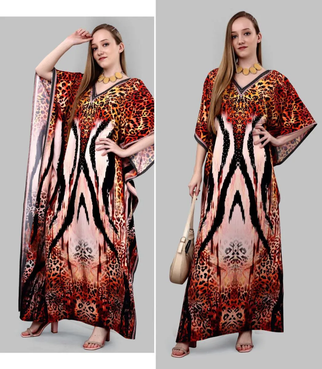 Printed Crepe Kaftans Set