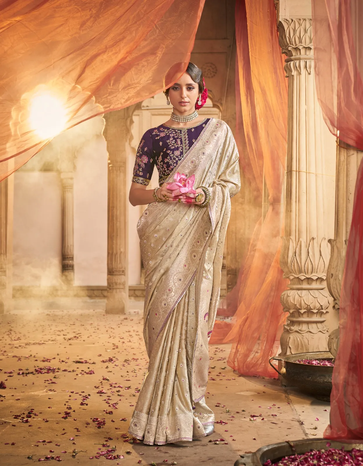 Wedding Wear Designer Saree - Image 4