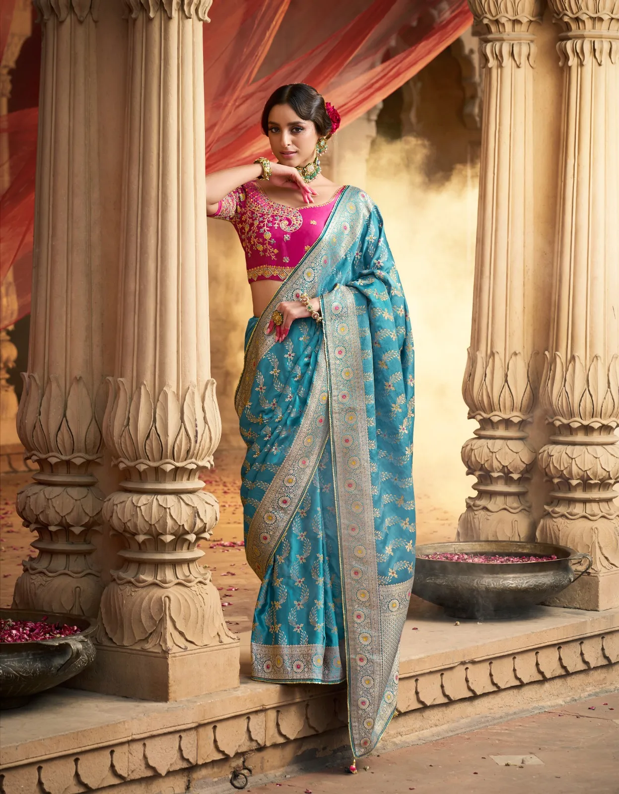 Wedding Wear Designer Saree - Image 6