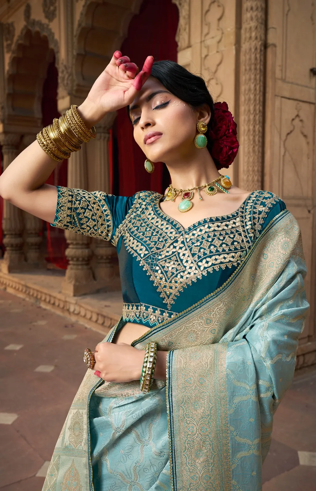 Wedding Wear Designer Saree - Image 7