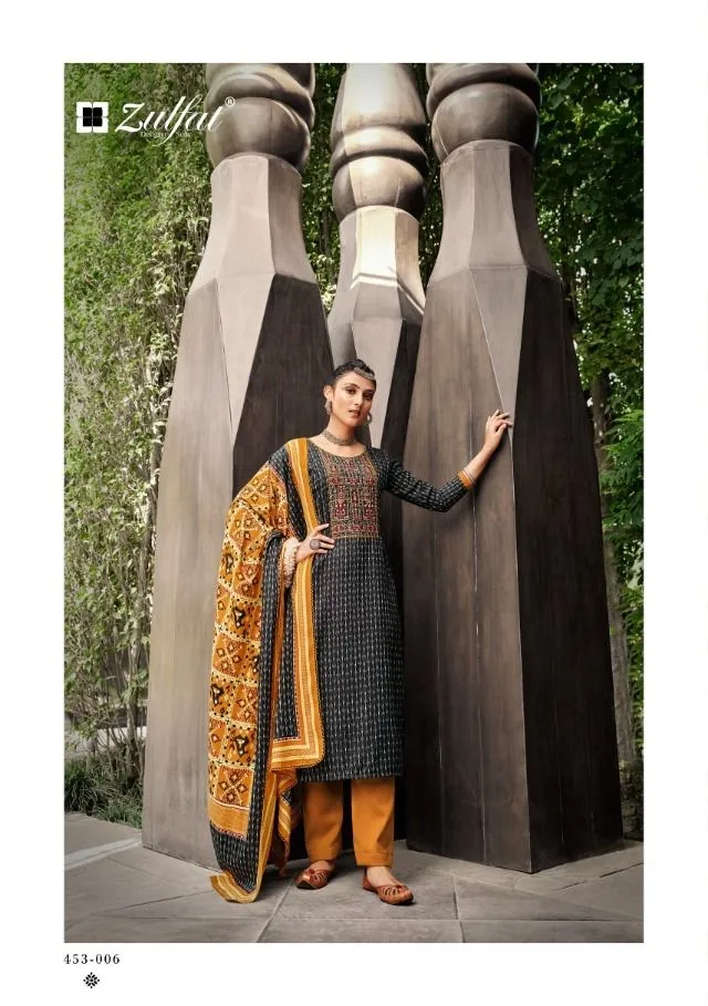 Wool Pashmina Printed Designer Suit For Winter Wear - Image 3