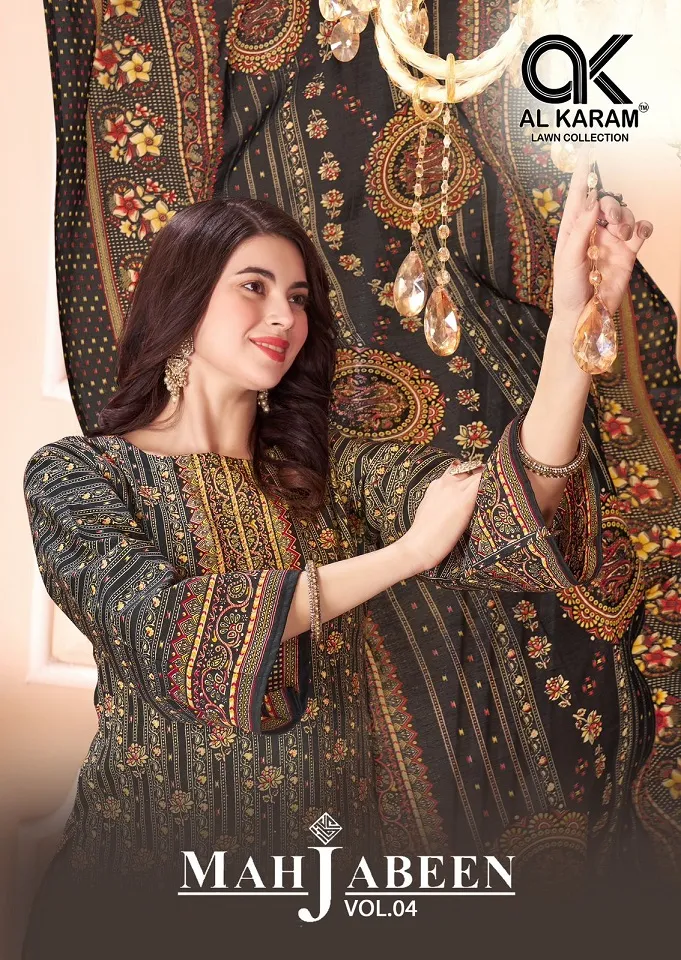 Alkaram Mahjabeen Vol 4 Unstitched Pakistani Printed Cotton Salwar Suit Wholesaler