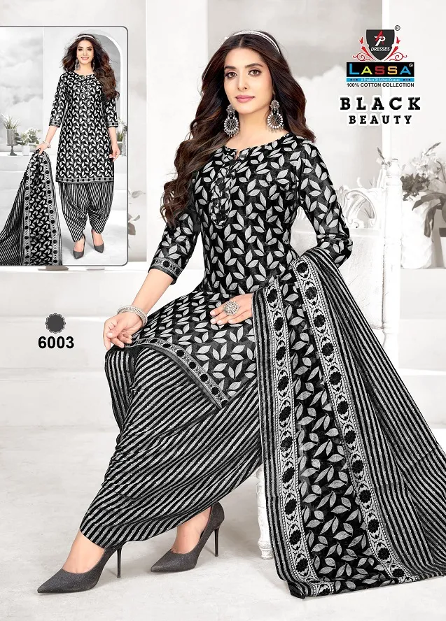 Arihant Lassa Black Beauty Vol 6 Unstitched Printed Cotton Daily Wear Ethnic Suit - Image 12