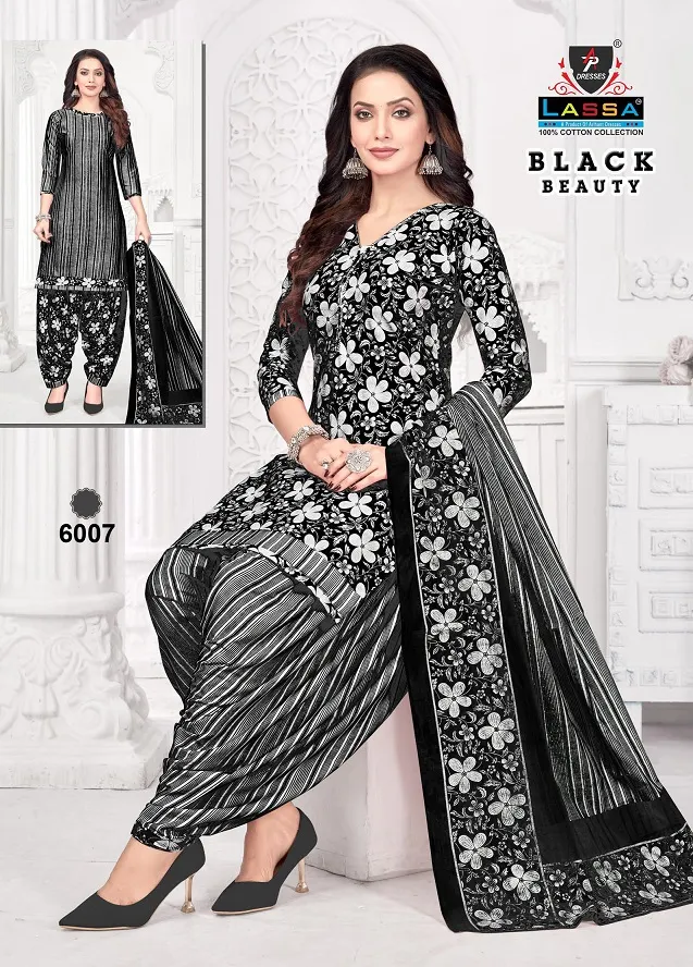 Arihant Lassa Black Beauty Vol 6 Unstitched Printed Cotton Daily Wear Ethnic Suit - Image 2