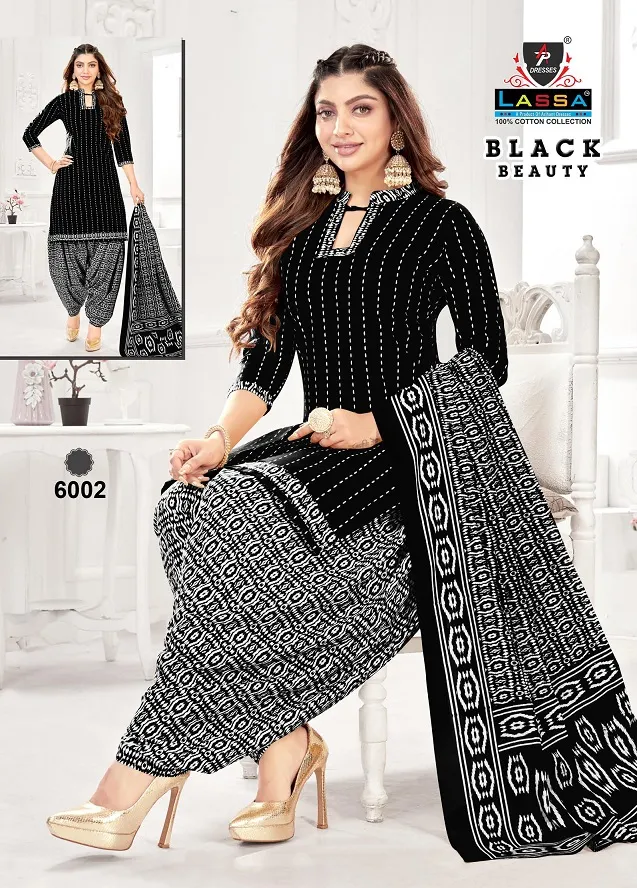 Arihant Lassa Black Beauty Vol 6 Unstitched Printed Cotton Daily Wear Ethnic Suit - Image 3