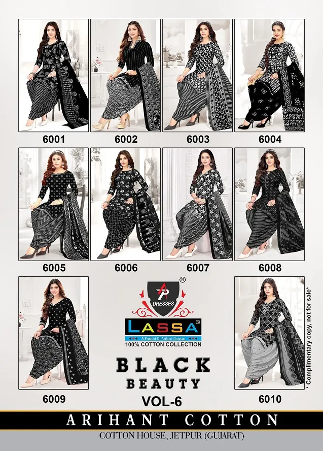 Arihant Lassa Black Beauty Vol 6 Unstitched Printed Cotton Daily Wear Ethnic Suit - Image 4