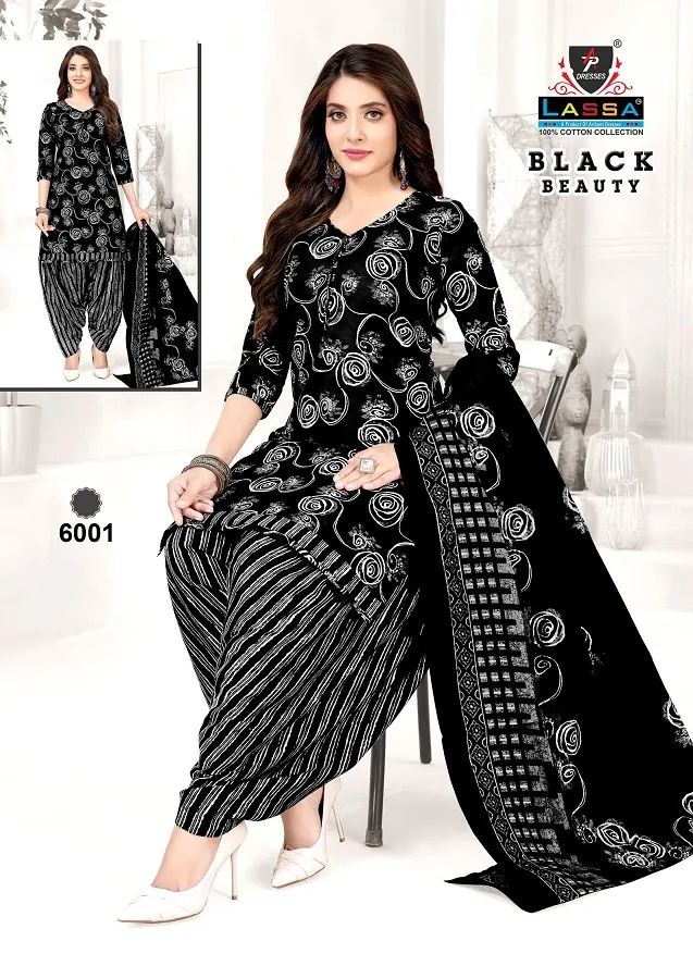 Arihant Lassa Black Beauty Vol 6 Unstitched Printed Cotton Daily Wear Ethnic Suit - Image 5