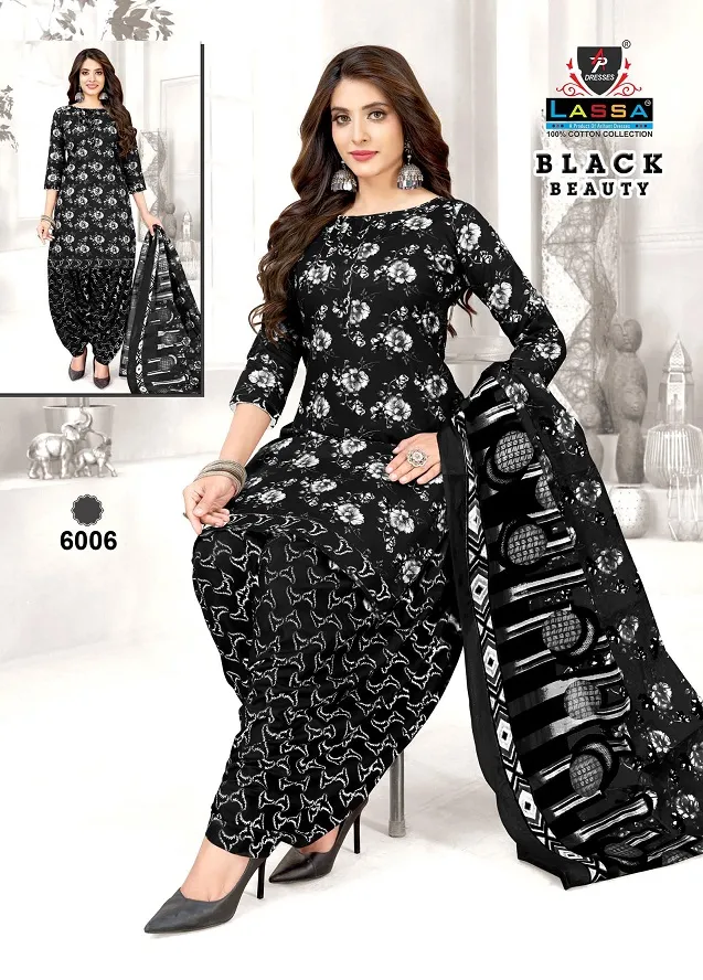 Arihant Lassa Black Beauty Vol 6 Unstitched Printed Cotton Daily Wear Ethnic Suit - Image 7