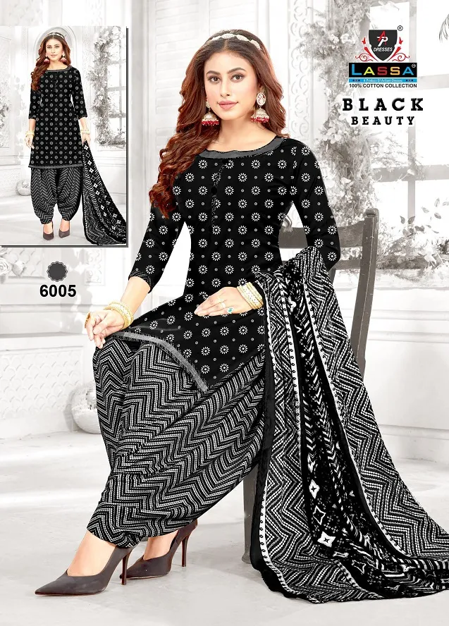 Arihant Lassa Black Beauty Vol 6 Unstitched Printed Cotton Daily Wear Ethnic Suit - Image 8