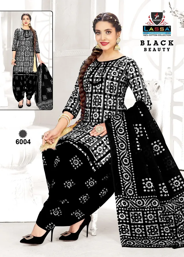 Arihant Lassa Black Beauty Vol 6 Unstitched Printed Cotton Daily Wear Ethnic Suit - Image 9