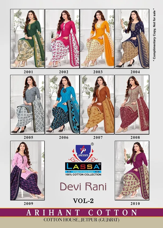 Arihant Lassa Devi Rani Vol 2 Cotton Unstitched Salwar Suit Wholesaler Summer Wear Ethnic Suits - Image 4