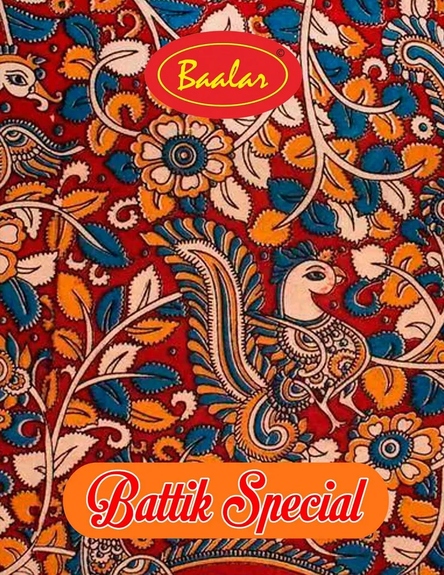 Baalar Battik Special Vol 3 Unstitched Cotton Straight Salwar Suit Summer Wear