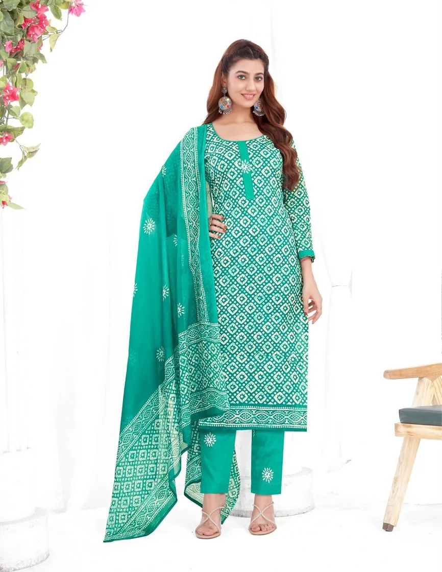 Baalar Battik Special Vol 3 Unstitched Cotton Straight Salwar Suit Summer Wear - Image 8