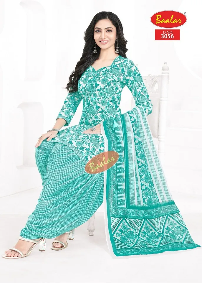 Baalar Zaara Patiyala Vol 30 Unstitched Cotton Printed Salwar Suit Summer Wear Wholesaler - Image 10