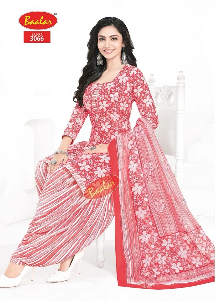Baalar Zaara Patiyala Vol 30 Unstitched Cotton Printed Salwar Suit Summer Wear Wholesaler - Image 11