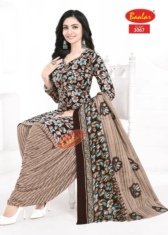 Baalar Zaara Patiyala Vol 30 Unstitched Cotton Printed Salwar Suit Summer Wear Wholesaler - Image 12