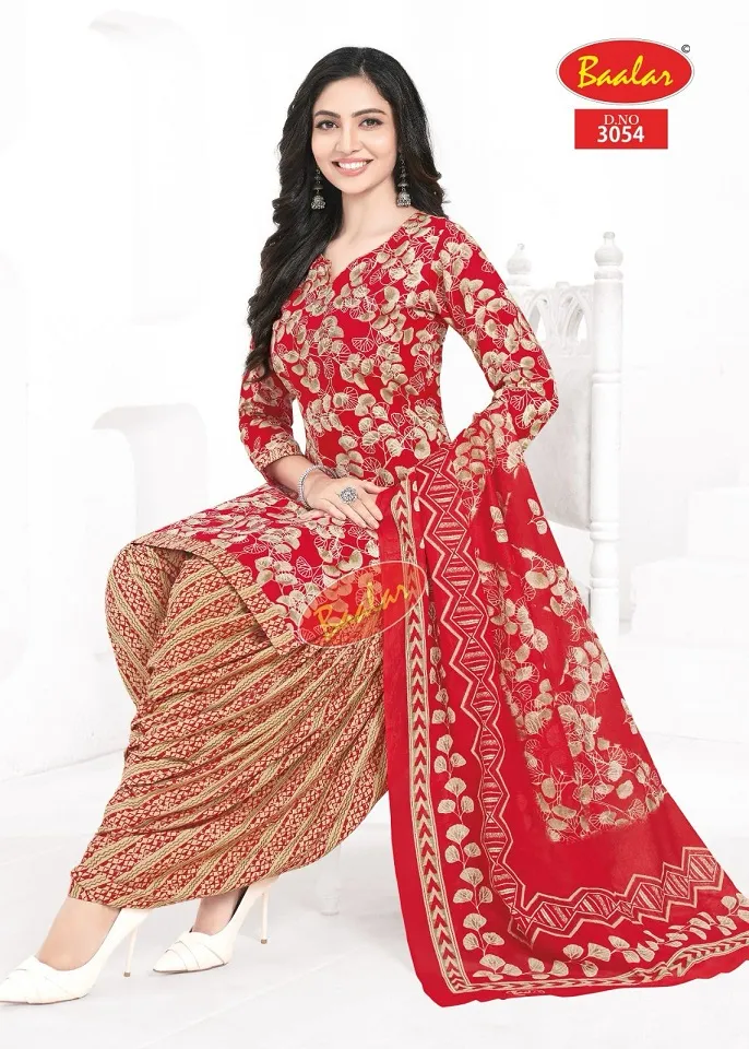 Baalar Zaara Patiyala Vol 30 Unstitched Cotton Printed Salwar Suit Summer Wear Wholesaler - Image 14