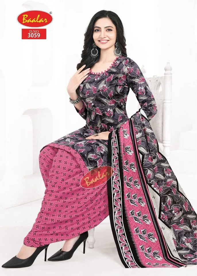 Baalar Zaara Patiyala Vol 30 Unstitched Cotton Printed Salwar Suit Summer Wear Wholesaler - Image 15