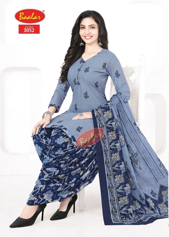 Baalar Zaara Patiyala Vol 30 Unstitched Cotton Printed Salwar Suit Summer Wear Wholesaler - Image 4