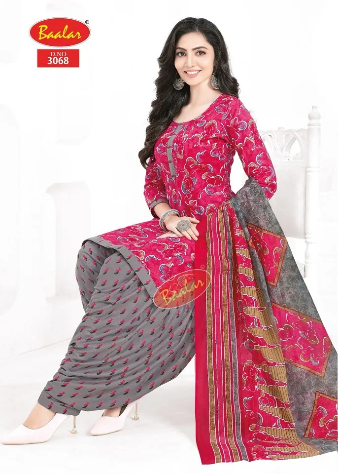 Baalar Zaara Patiyala Vol 30 Unstitched Cotton Printed Salwar Suit Summer Wear Wholesaler - Image 5