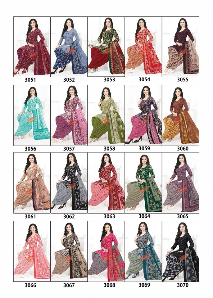 Baalar Zaara Patiyala Vol 30 Unstitched Cotton Printed Salwar Suit Summer Wear Wholesaler - Image 6