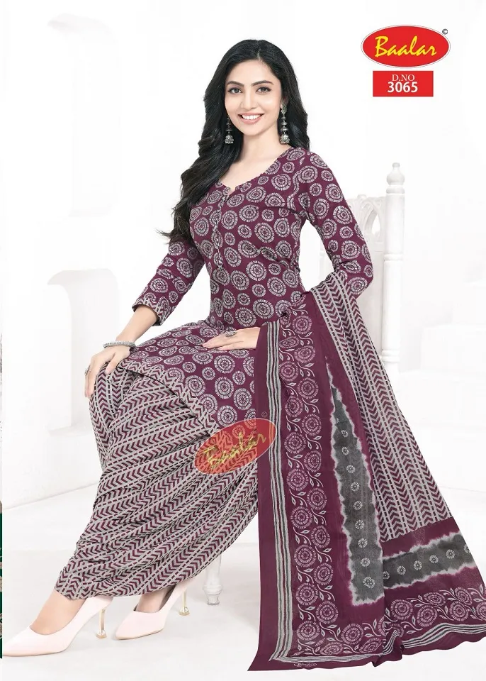 Baalar Zaara Patiyala Vol 30 Unstitched Cotton Printed Salwar Suit Summer Wear Wholesaler - Image 7