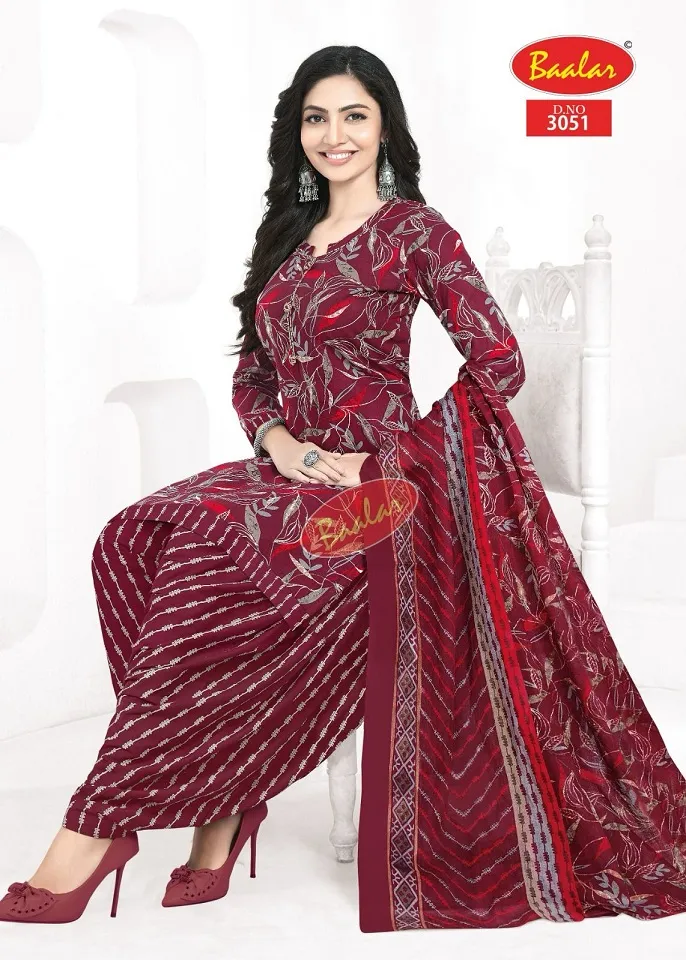 Baalar Zaara Patiyala Vol 30 Unstitched Cotton Printed Salwar Suit Summer Wear Wholesaler - Image 8