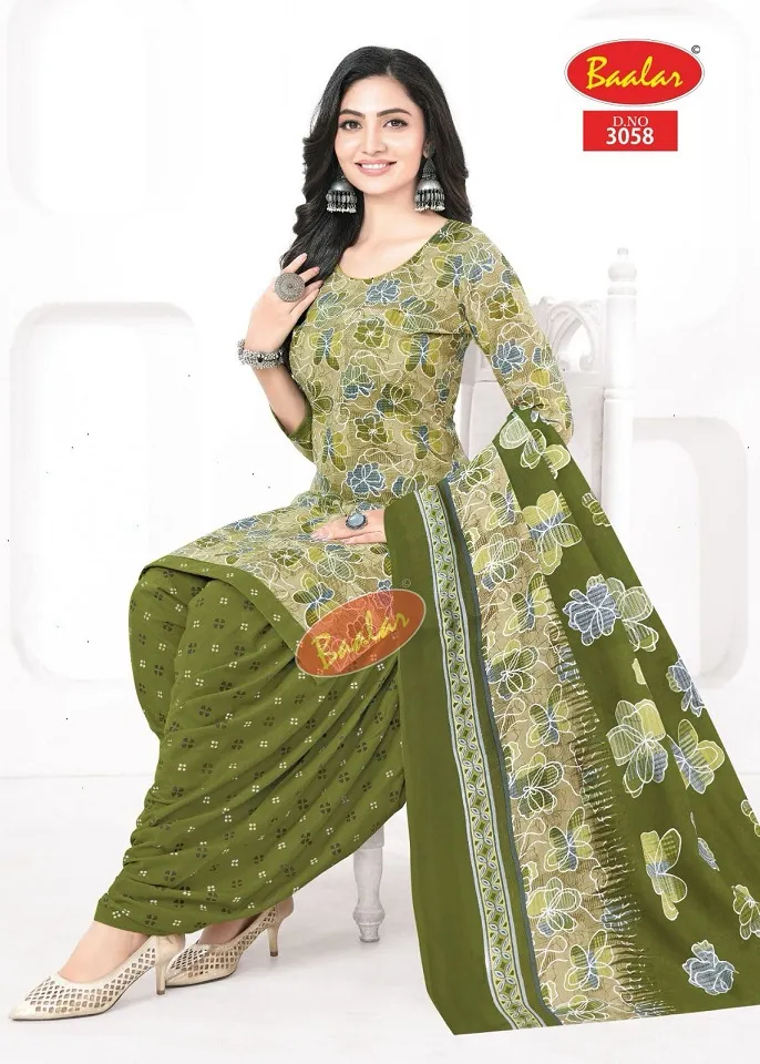Baalar Zaara Patiyala Vol 30 Unstitched Cotton Printed Salwar Suit Summer Wear Wholesaler - Image 9