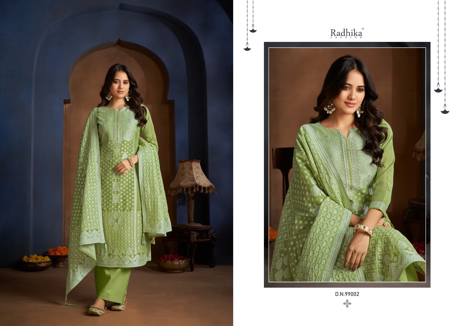 Banarashi Adah by Azara (Radhika Fashion) Unstitched Swarovski Work Cotton Ethnic Suit Wholesalers - Image 7