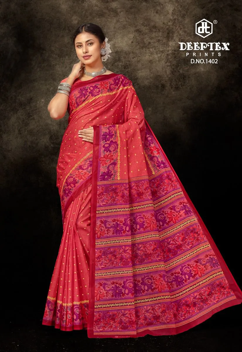 Pure Cotton Ethnic Sarees Wholesaler Of Deeptex Prime Time Vol 14 - Image 10