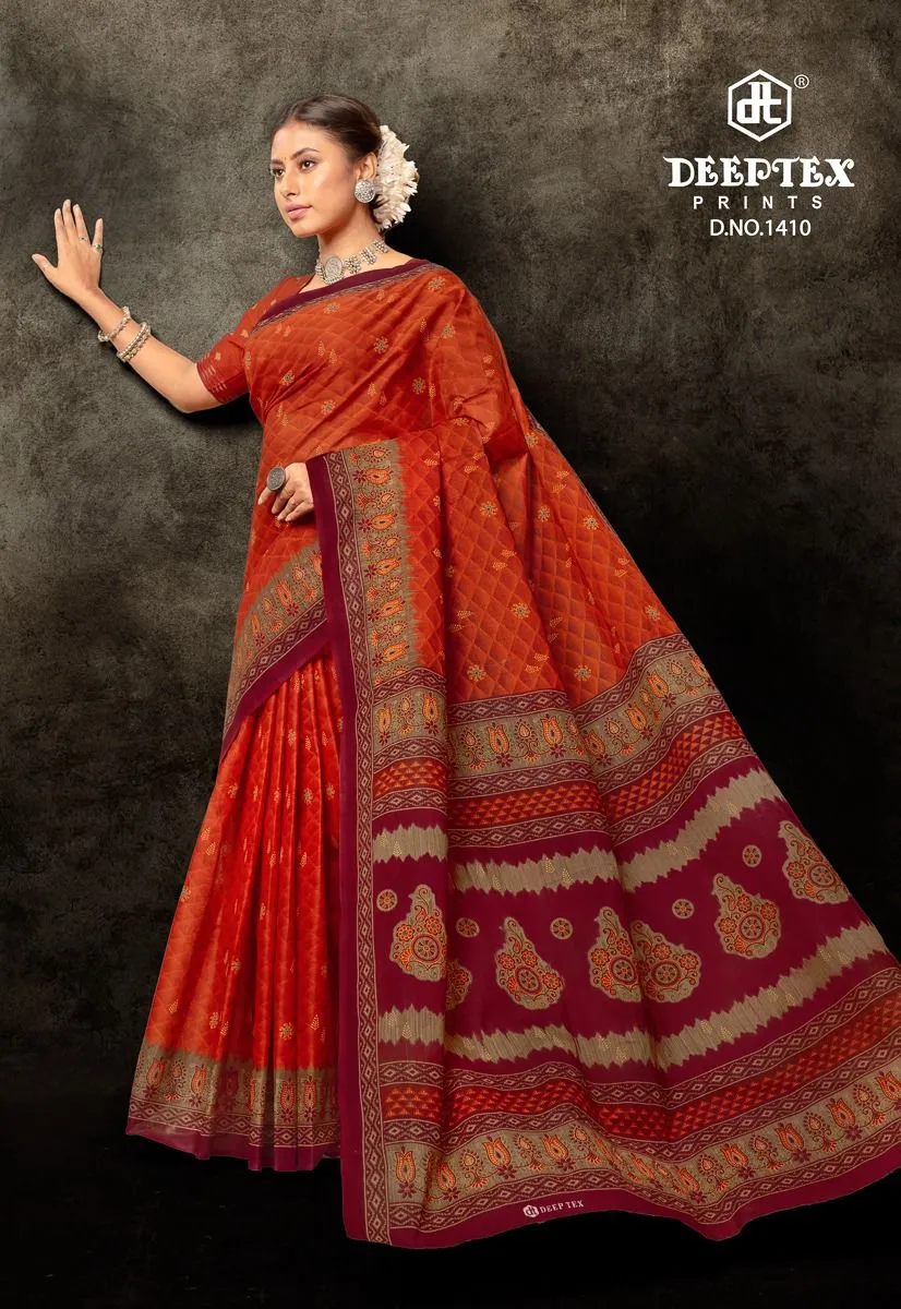 Pure Cotton Ethnic Sarees Wholesaler Of Deeptex Prime Time Vol 14 - Image 14