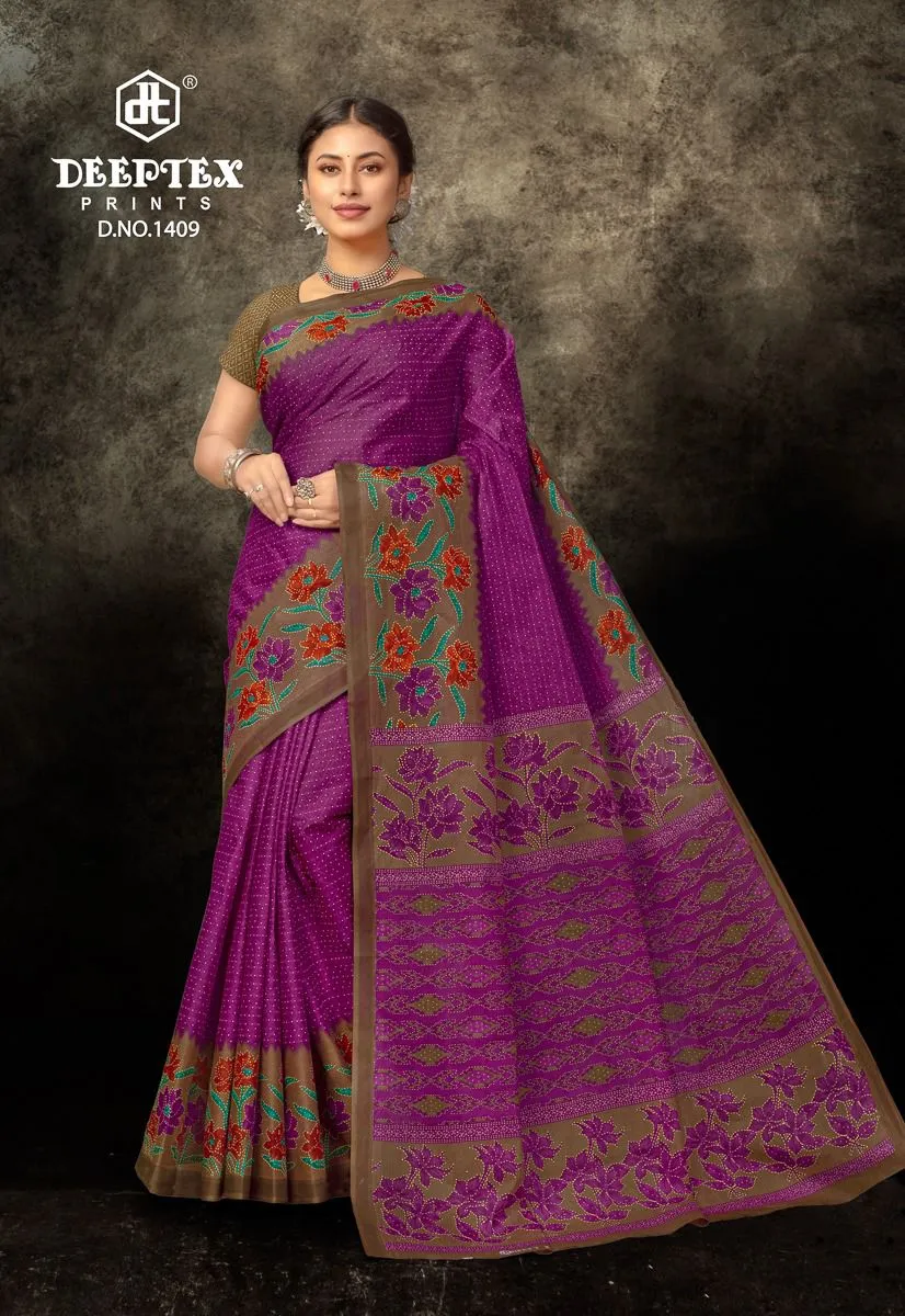Pure Cotton Ethnic Sarees Wholesaler Of Deeptex Prime Time Vol 14 - Image 2