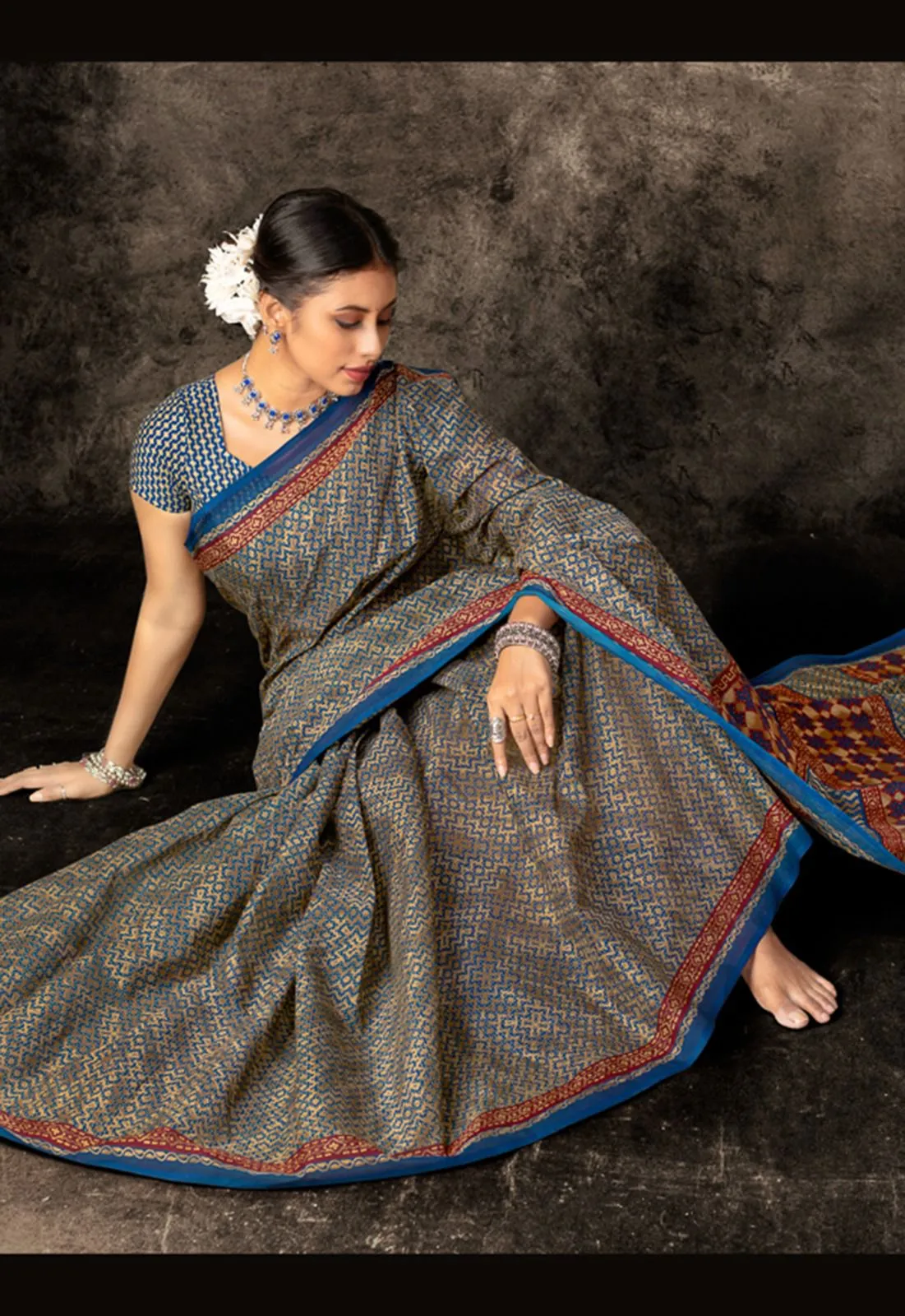 Pure Cotton Ethnic Sarees Wholesaler Of Deeptex Prime Time Vol 14 - Image 6