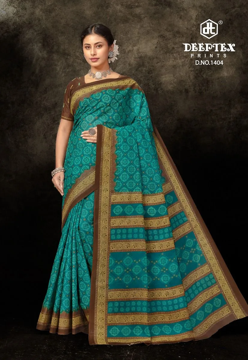 Pure Cotton Ethnic Sarees Wholesaler Of Deeptex Prime Time Vol 14 - Image 8