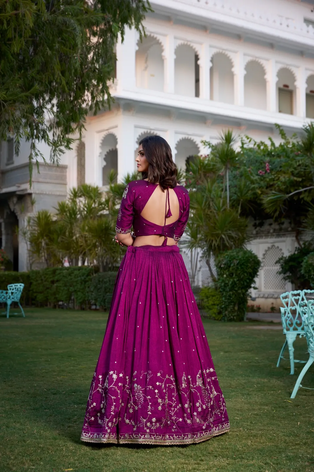 Finest Royal Purple Color Designer Lehenga Choli For Wedding Wear - Image 2