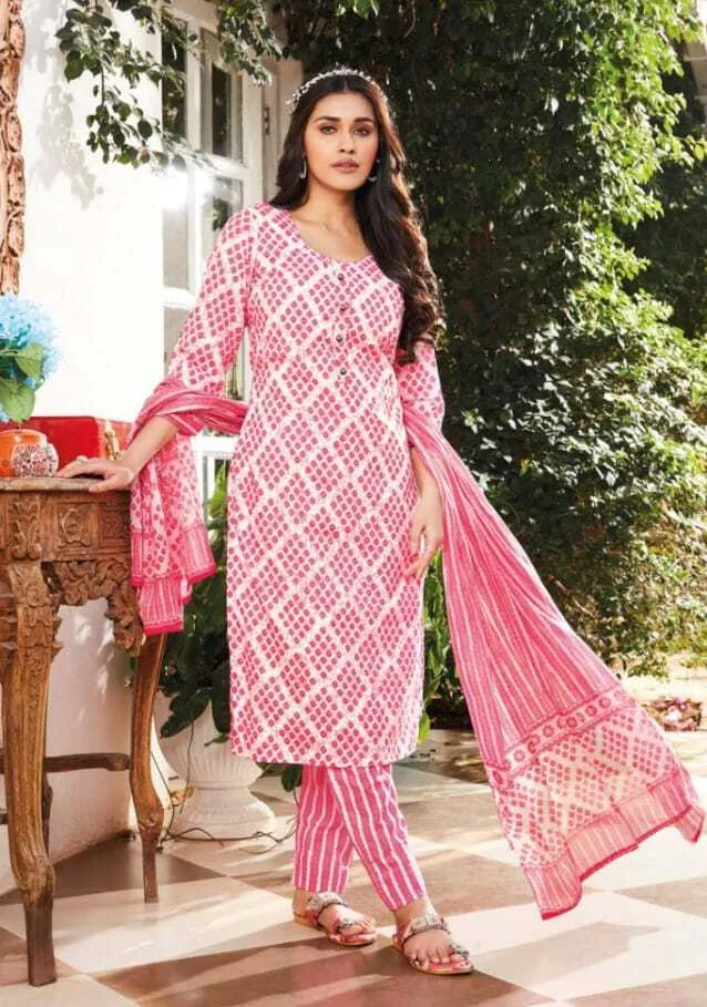 Ganpati Jaipuri Pant Vol 12 Floral Printed Cotton Straight Salwar Suit Unstitched - Image 12