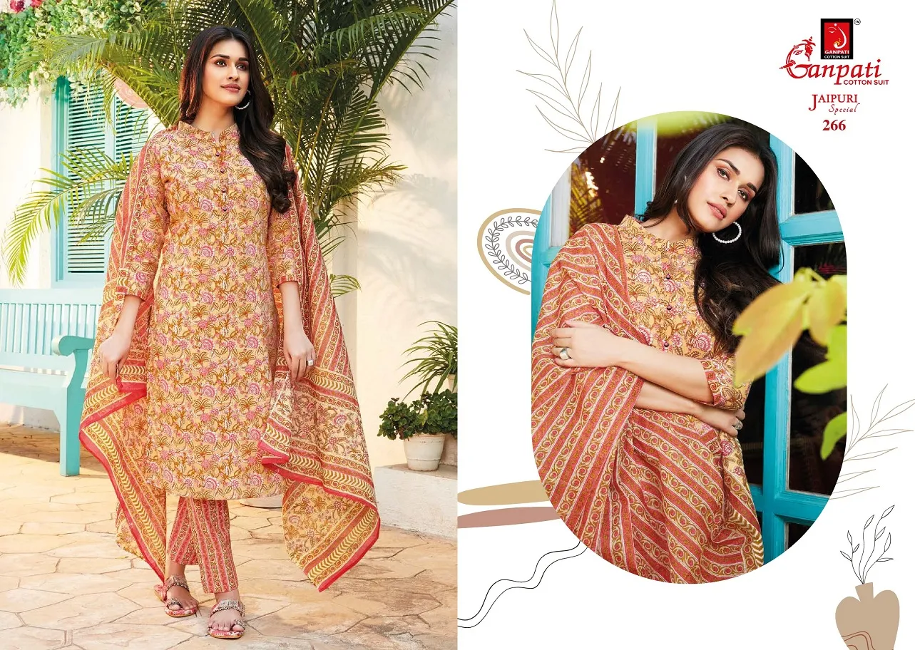 Daily Wear Heavy Cotton Printed Big Size Salwar Suit Ganpati Jaipuri Vol 12 Summer Wear Ethnic Suit - Image 7