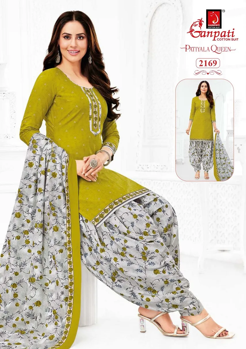 Ganpati Patiyala Queen Patiyala Vol 10 Stitched Patiala Cotton Printed Salwar Suit - Image 17