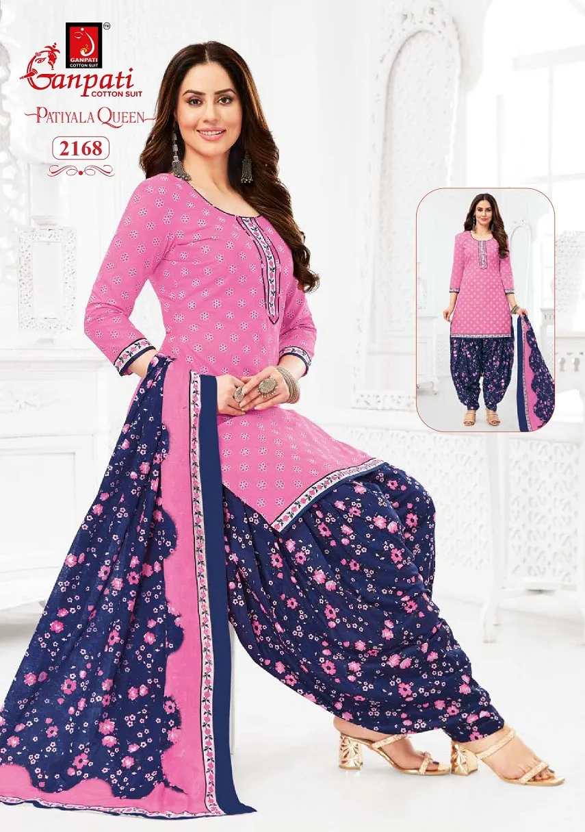 Ganpati Patiyala Queen Patiyala Vol 10 Stitched Patiala Cotton Printed Salwar Suit - Image 4