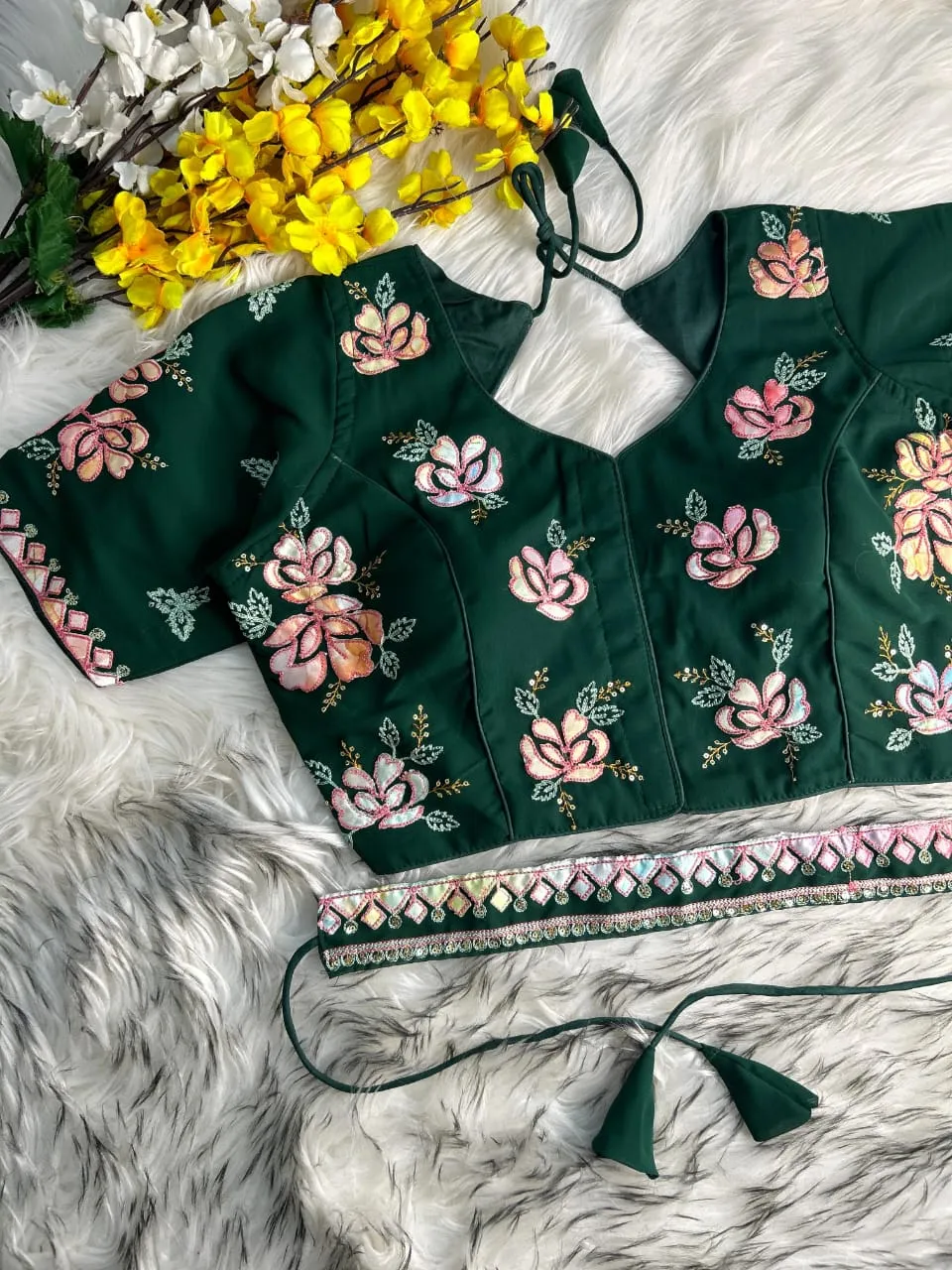 Heavy Embroidery Soft Georgette Readymade Blouse