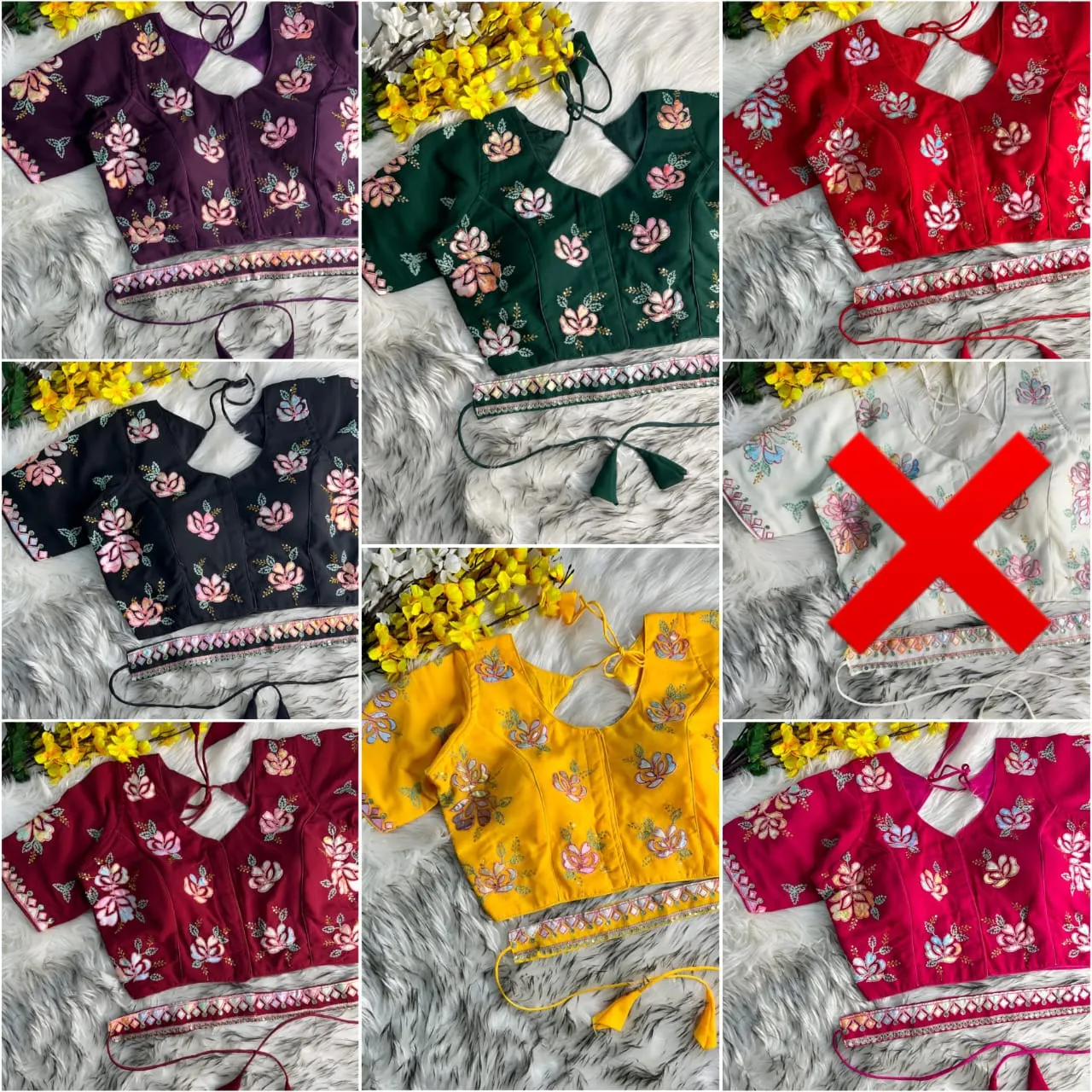 Heavy Embroidery Soft Georgette Readymade Blouse - Image 6