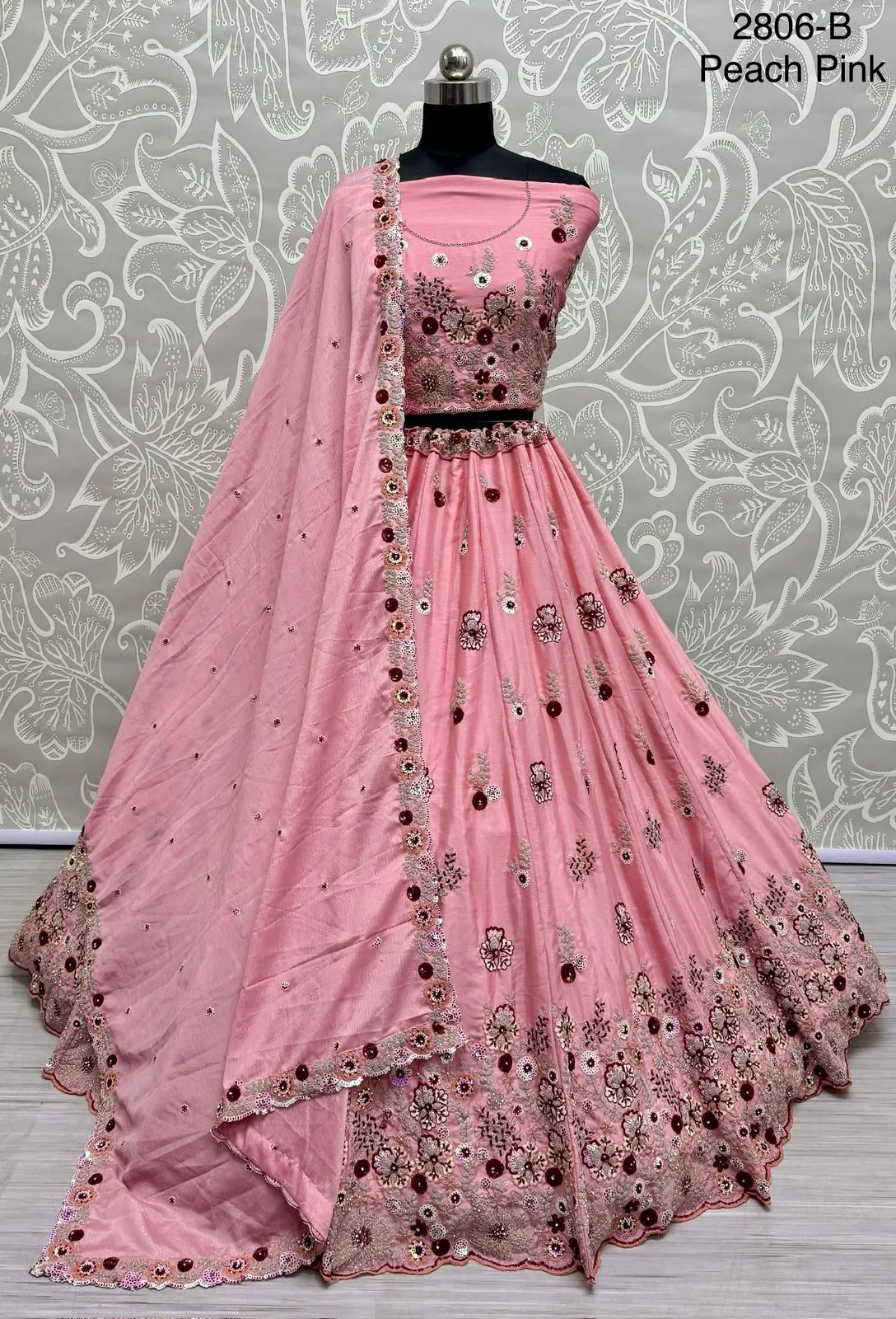 Heavy Fancy Embroidery Crafted Designer Wedding Lehengacholi With Beautiful Color And Fancy Work Viral Lehenga