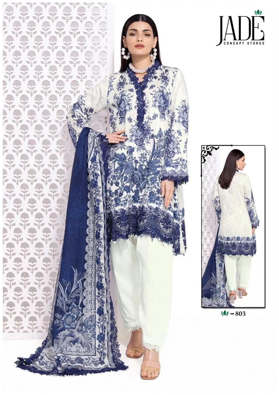 Jade Concept Store - Crimson Exclusive Heavy Lawn Collection Vol. 8 Pakistani Cotton Printed Daily Wear Suit - Image 4